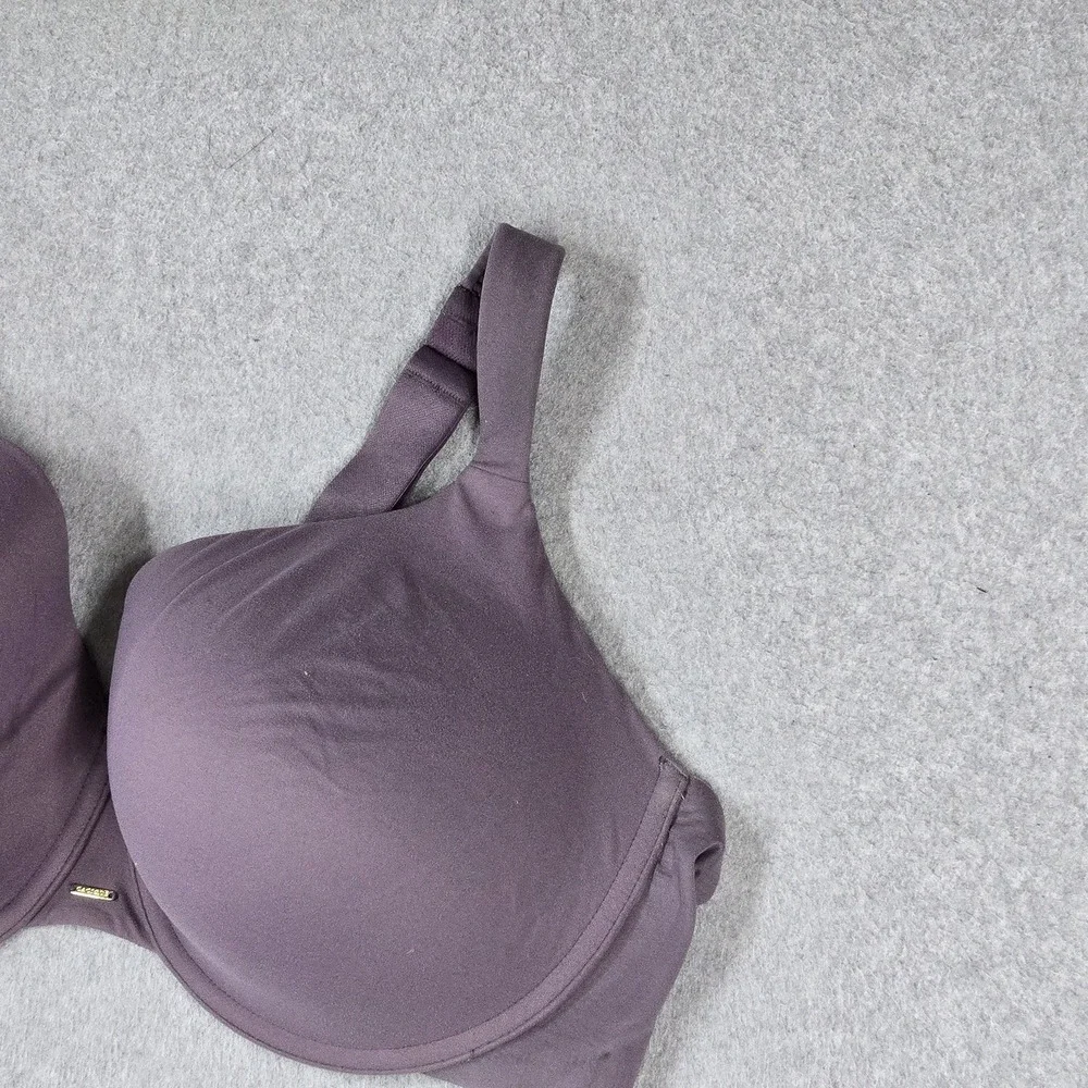Cacique Women Bra 46DD Purple T Shirt Lightly Lined Underwired Strap Adjustable